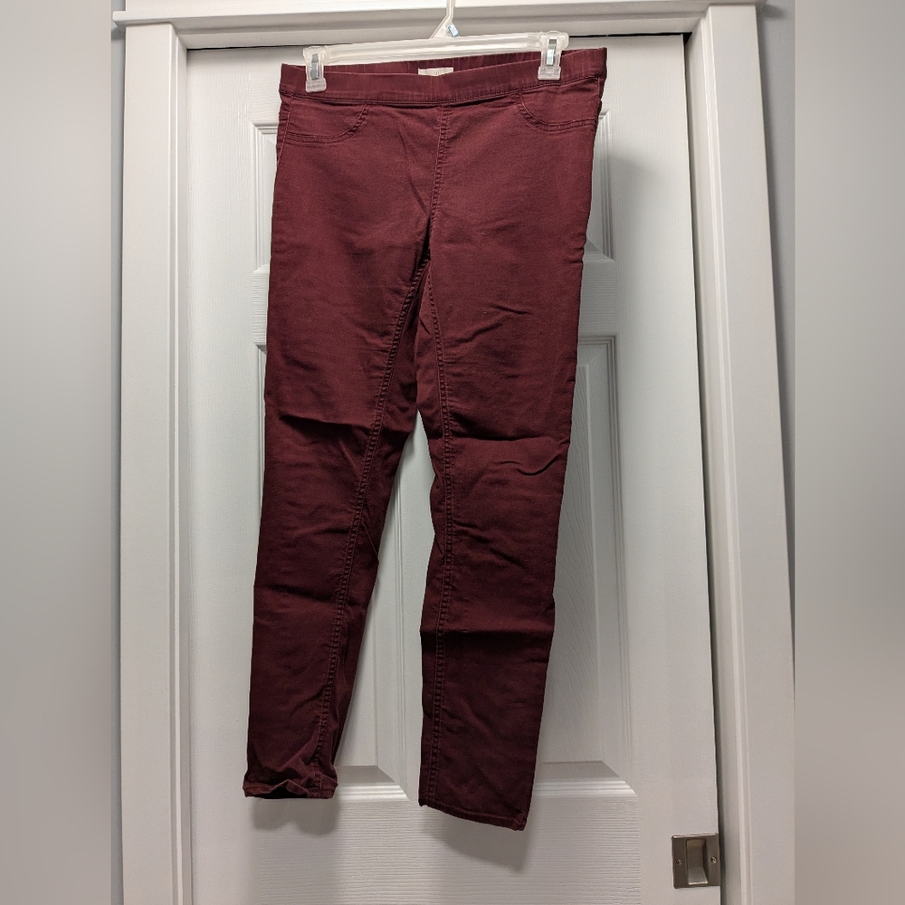 H&M maroon jeggings size 14